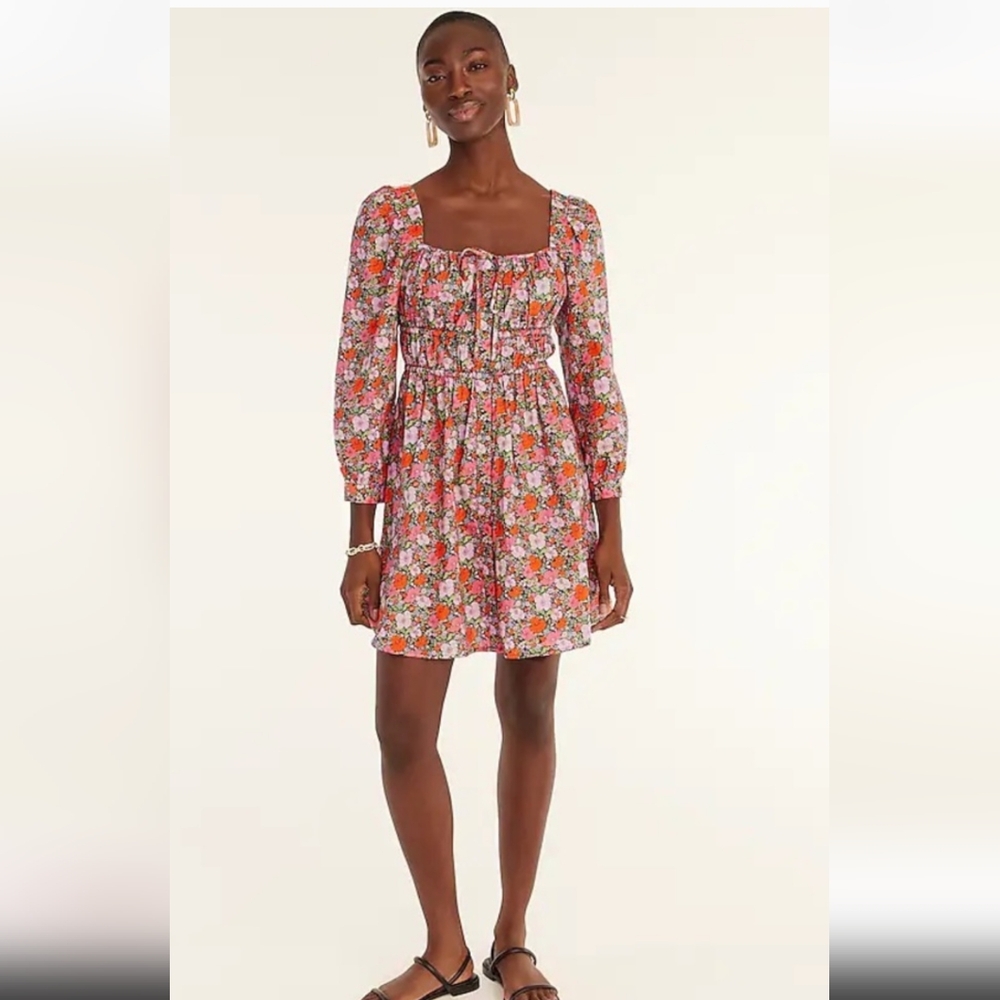 J Crew Cinched-waist Liberty Dress
